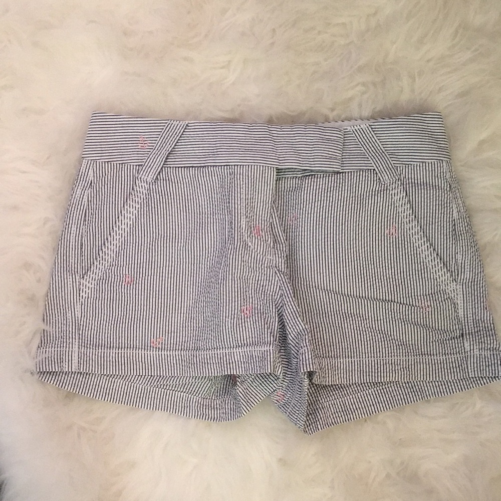 J. Crew blue pinstripe shorts